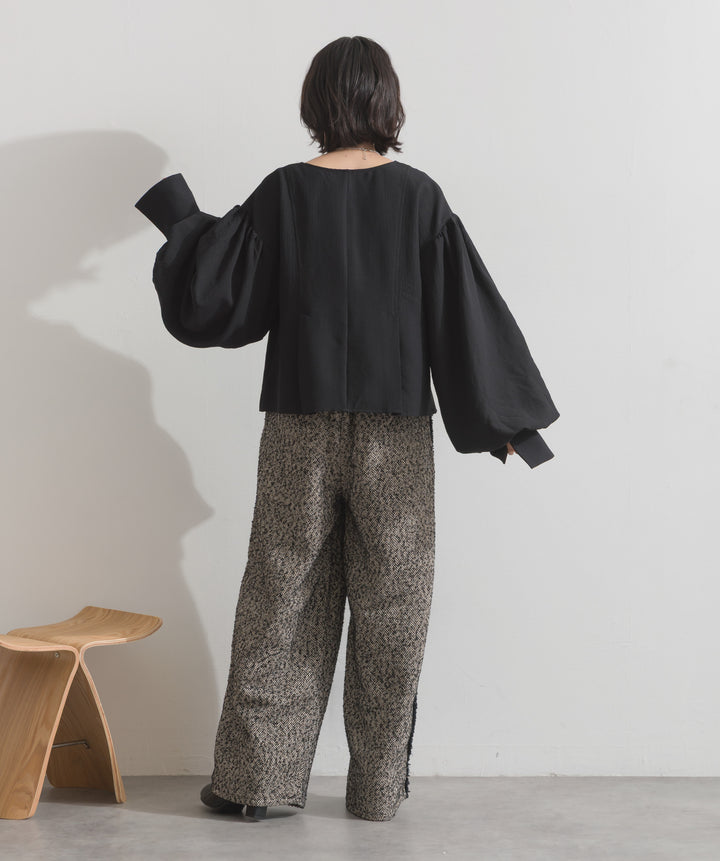 ツイードフリンジカーブパンツ
