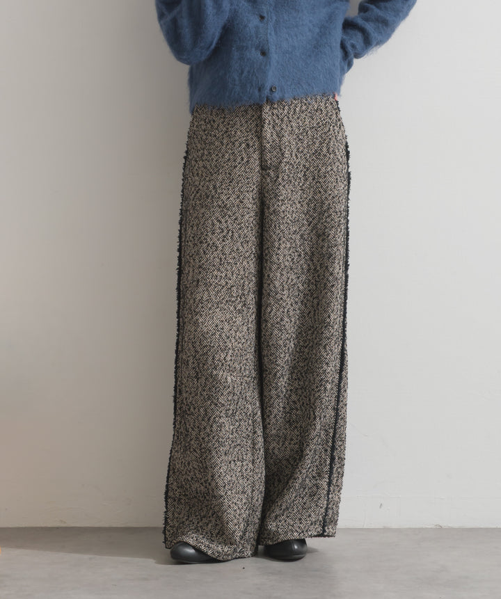 ツイードフリンジカーブパンツ