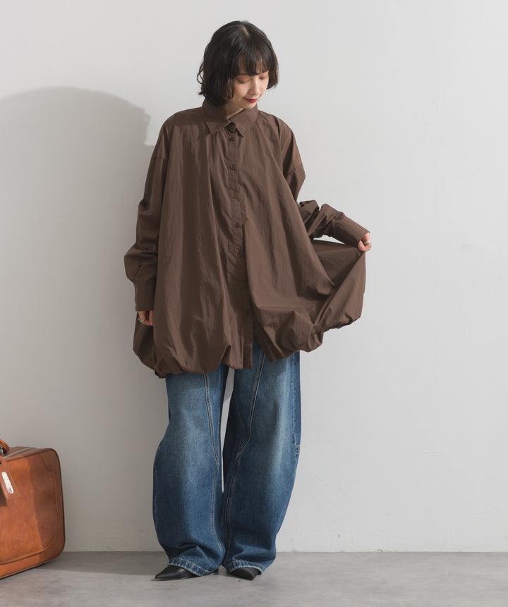 ナイロンタフタバルーンシャツ