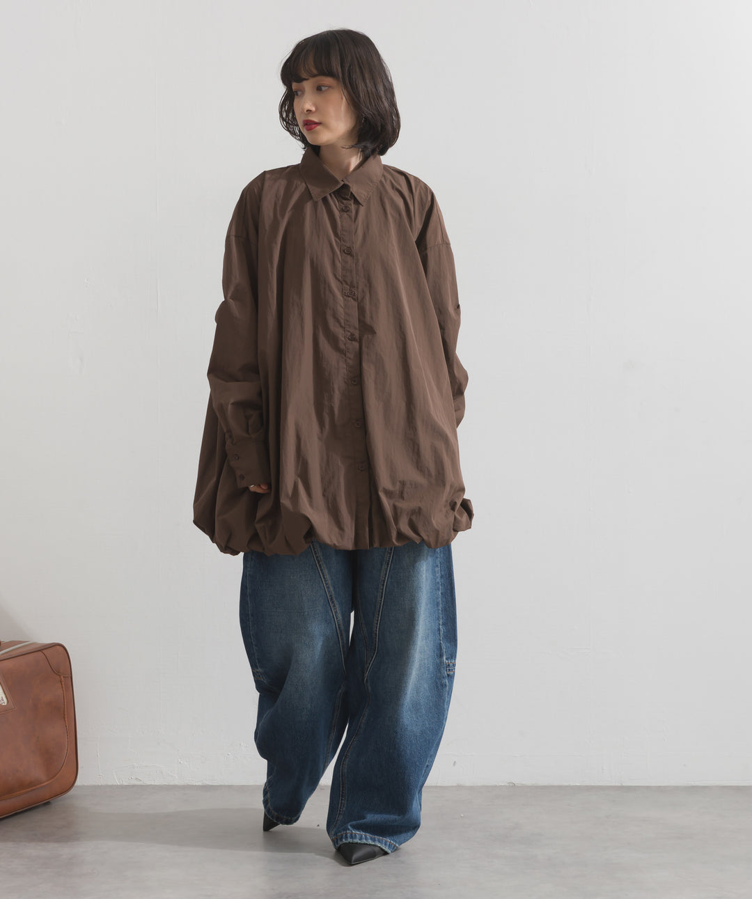 ナイロンタフタバルーンシャツ
