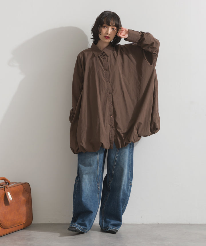 ナイロンタフタバルーンシャツ