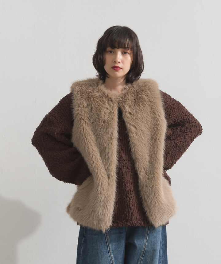 シャギーファーベスト