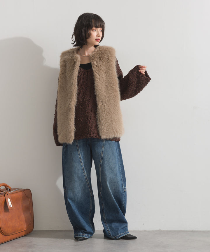 シャギーファーベスト