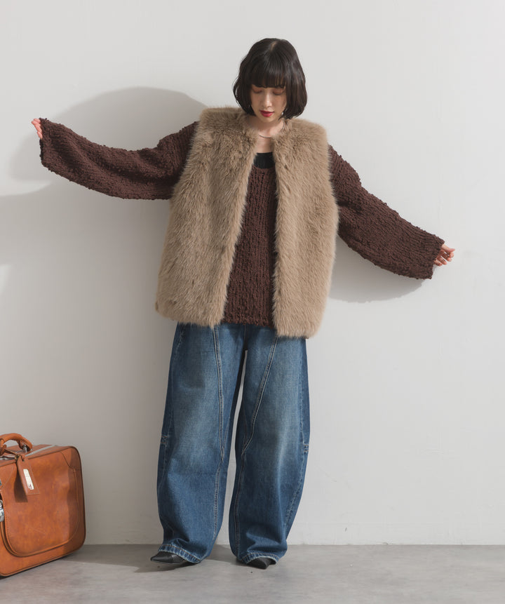 シャギーファーベスト