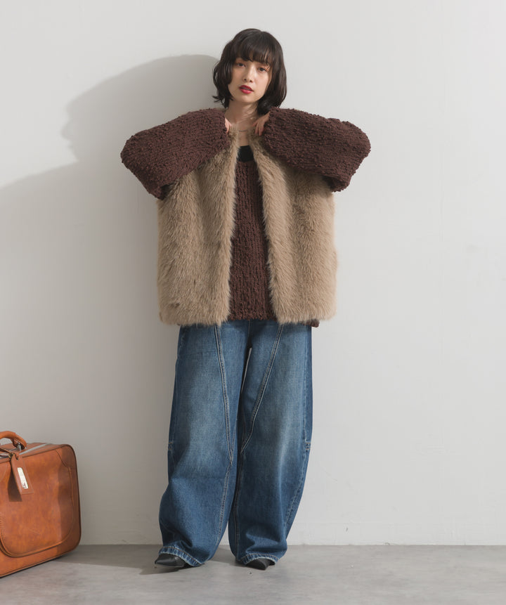 シャギーファーベスト