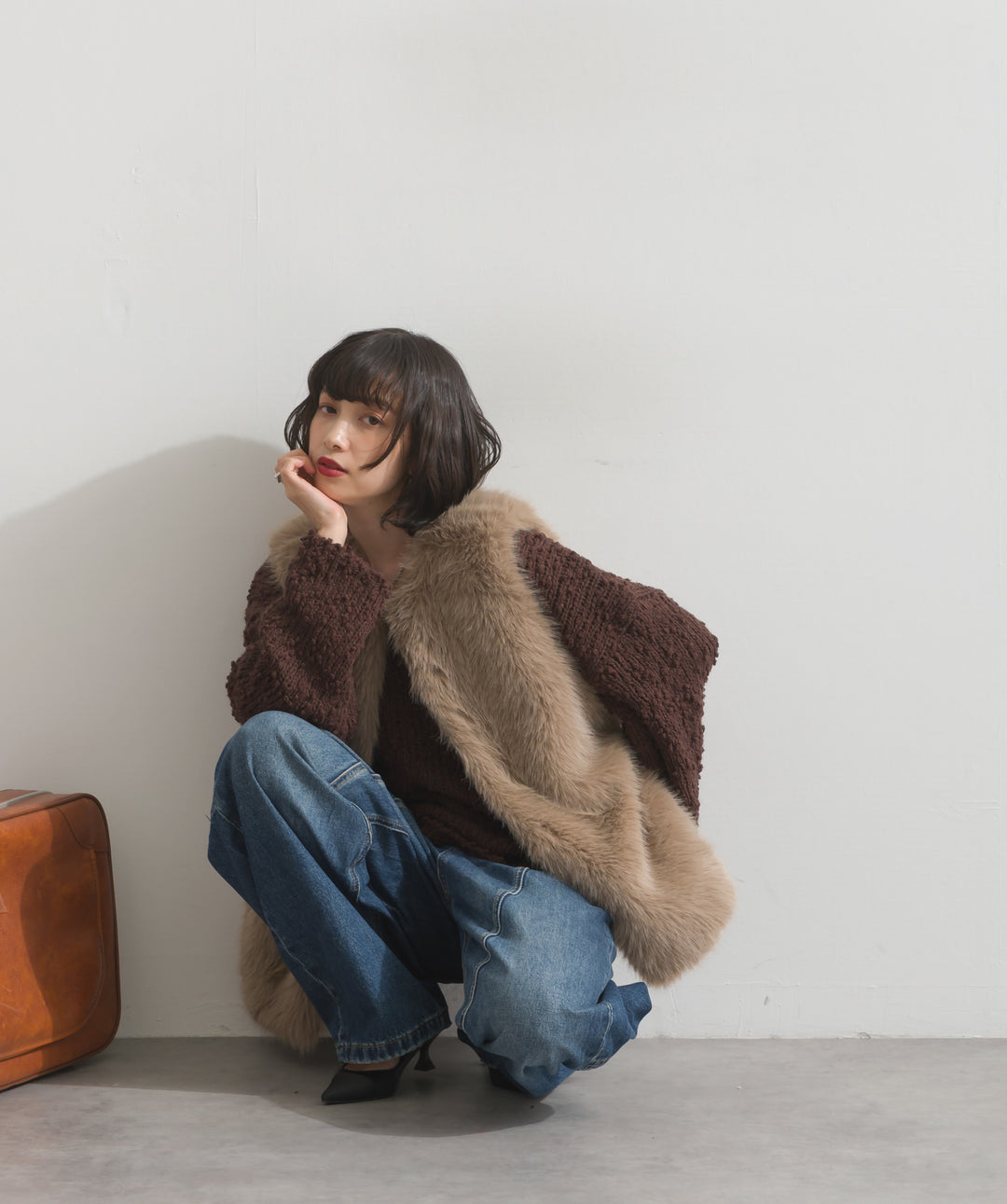 シャギーファーベスト