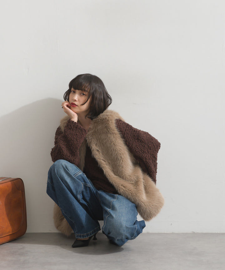 シャギーファーベスト