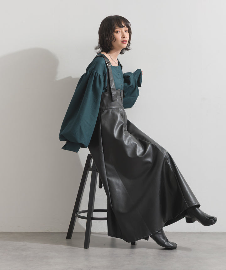 フェイクレザージップアップジャンスカ