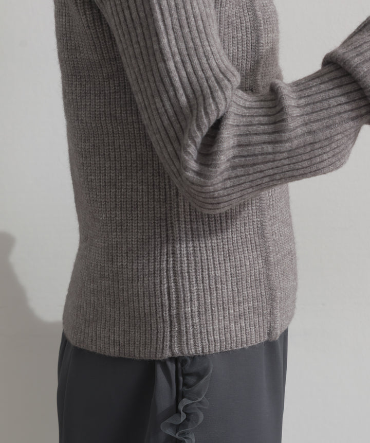 ビスチェデザインリブニットトップス