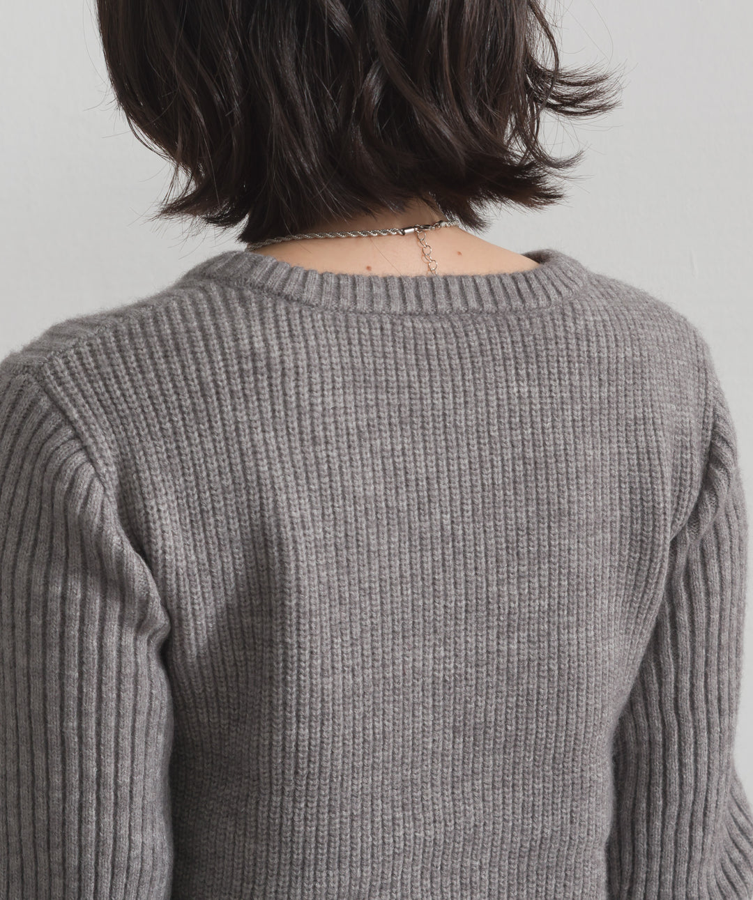 ビスチェデザインリブニットトップス