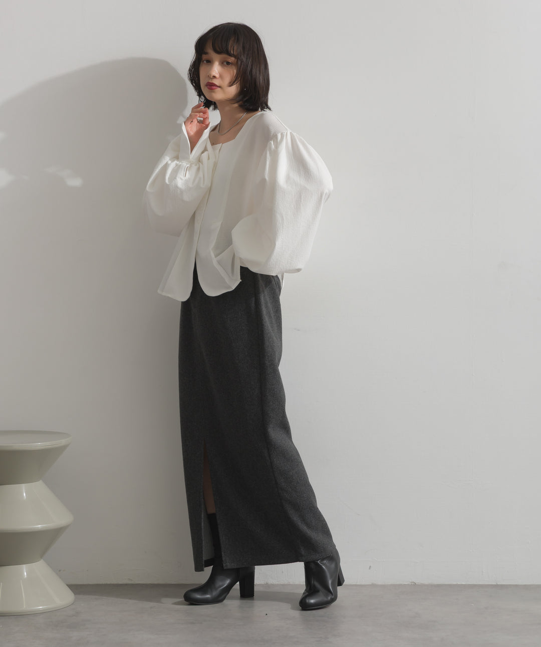 ウールライクタイトスカート