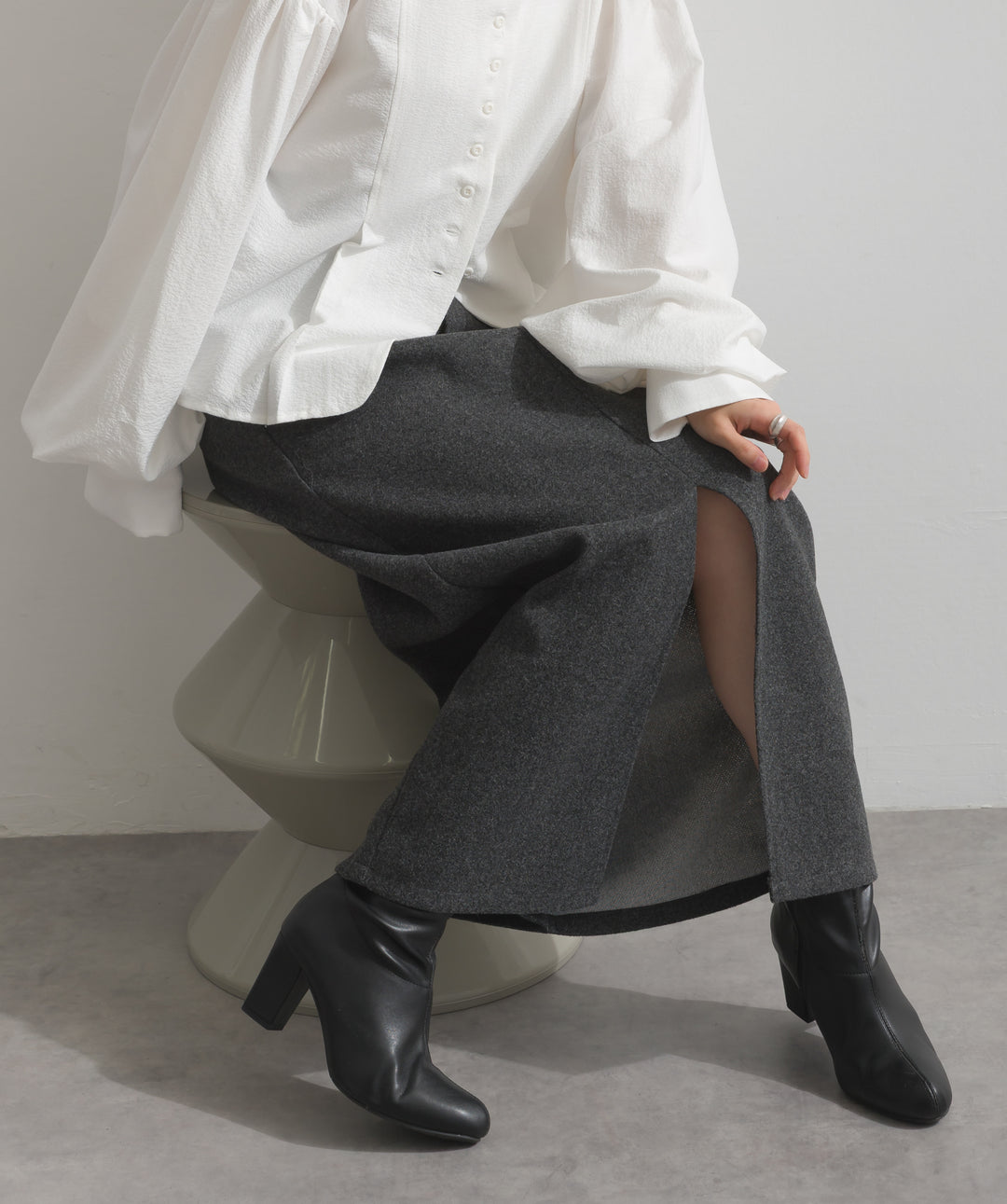 ウールライクタイトスカート