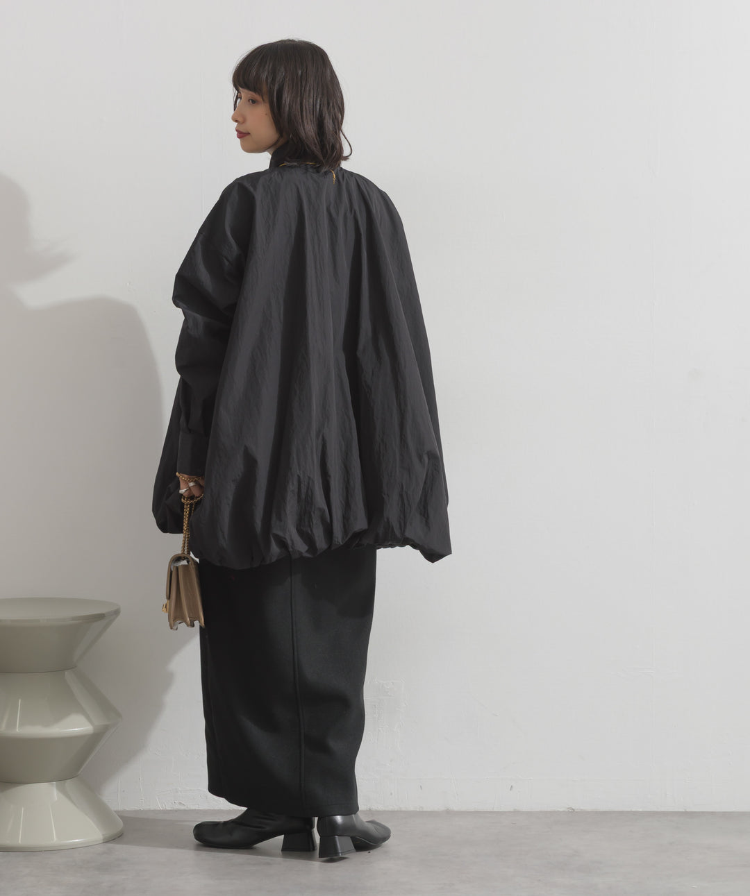 ナイロンタフタバルーンシャツ
