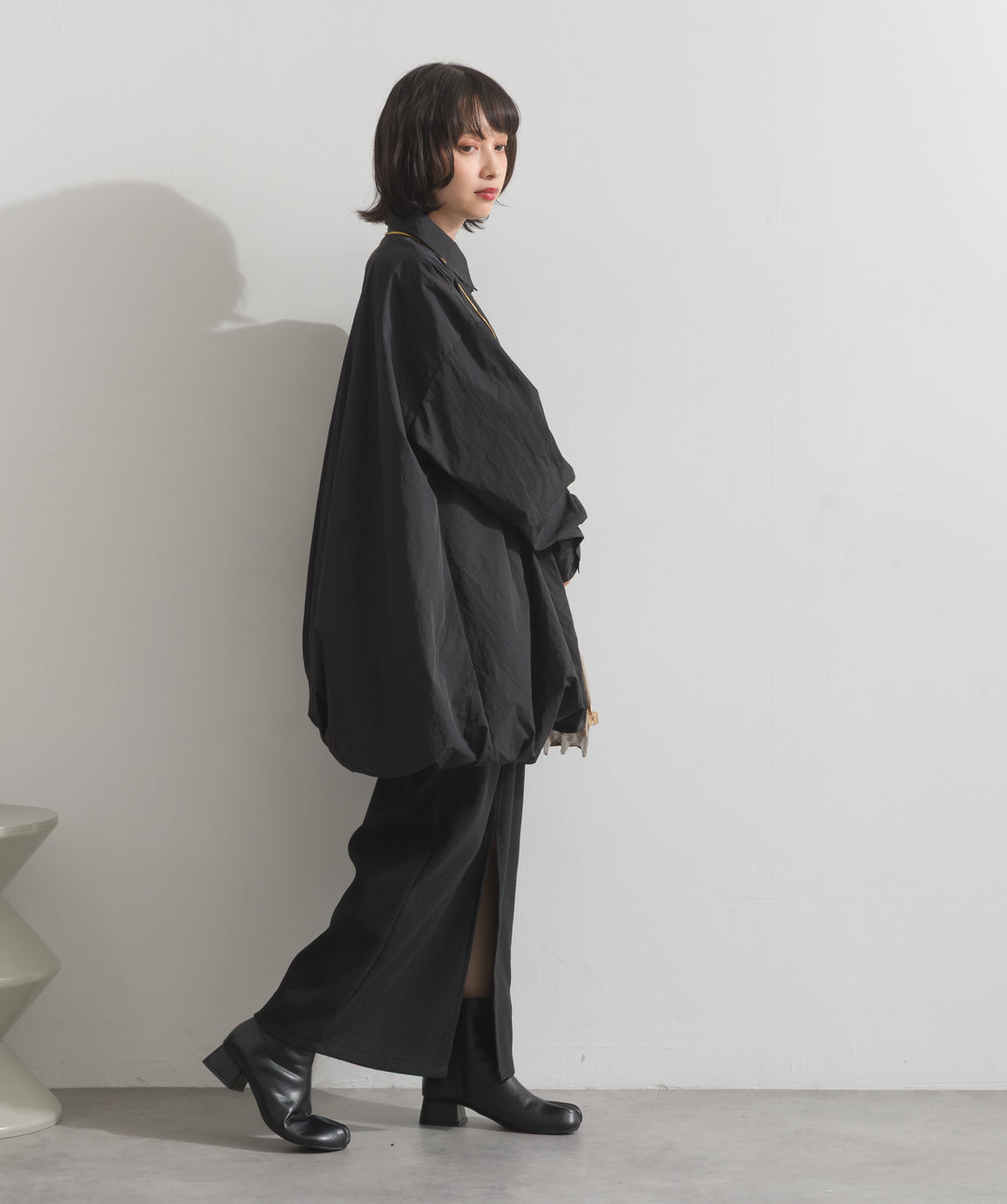 ナイロンタフタバルーンシャツ