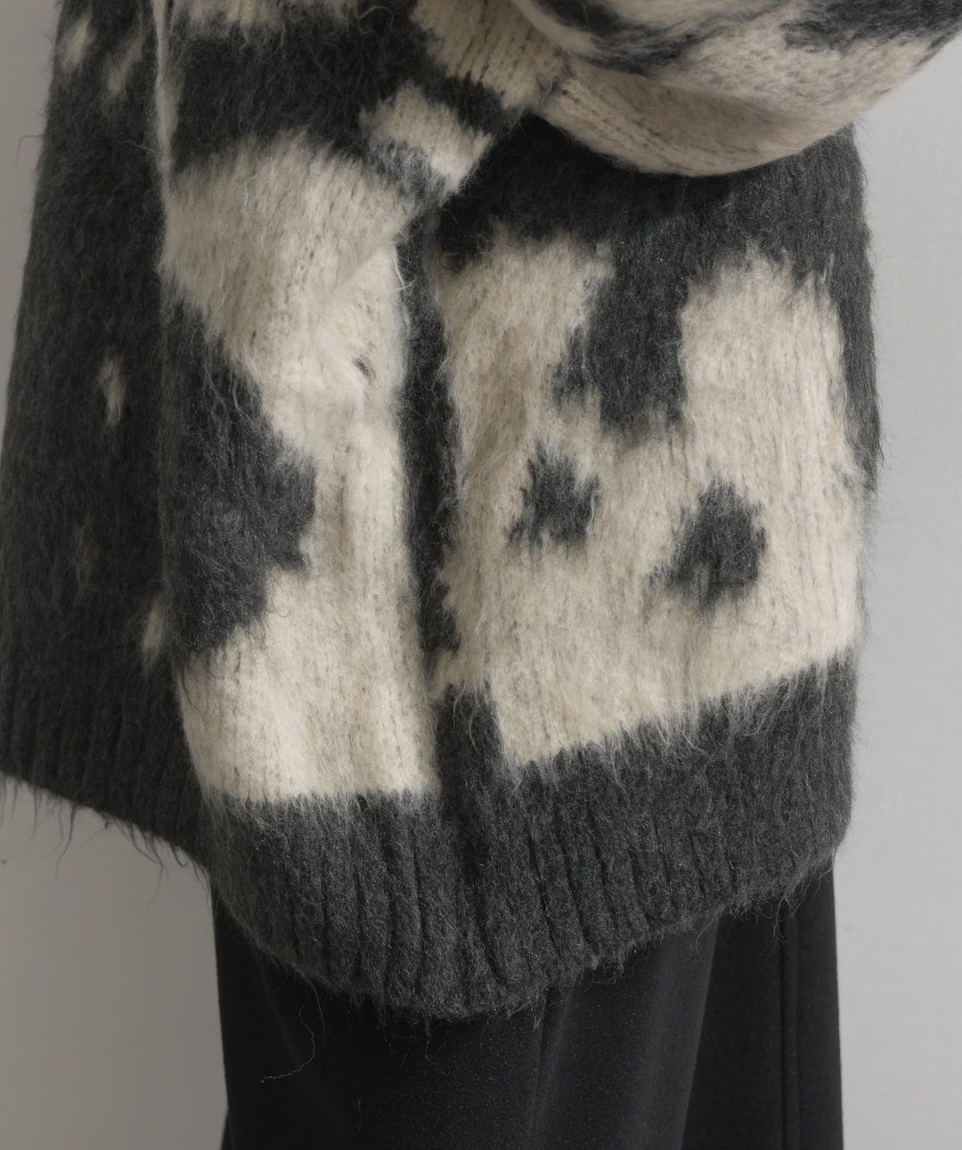 モヘアタッチタイダイ柄オーバーサイズニットプルオーバー