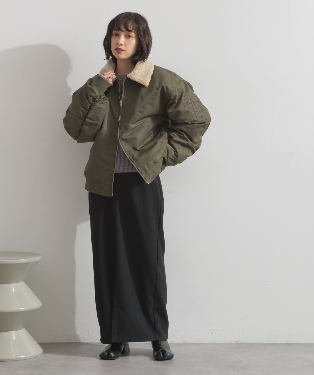 ウールライクタイトスカート