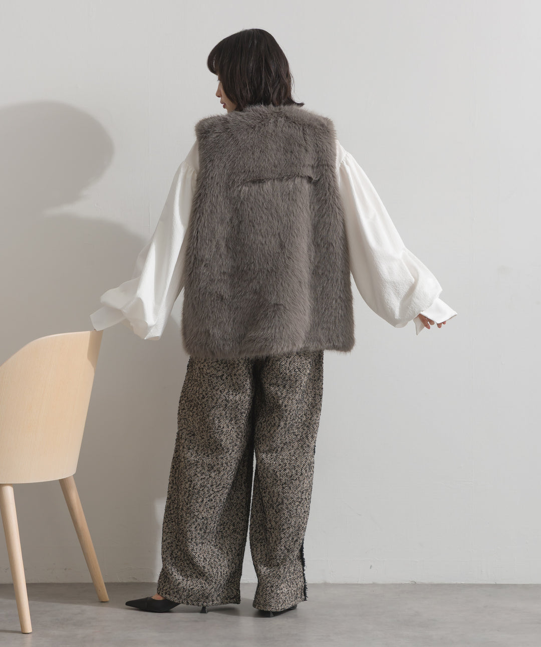 シャギーファーベスト