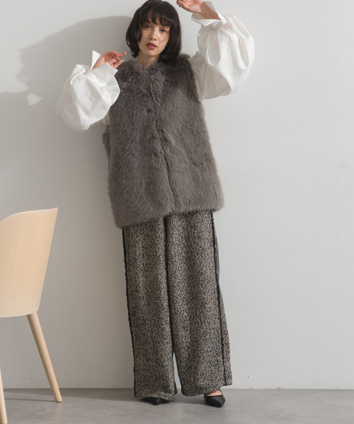 シャギーファーベスト