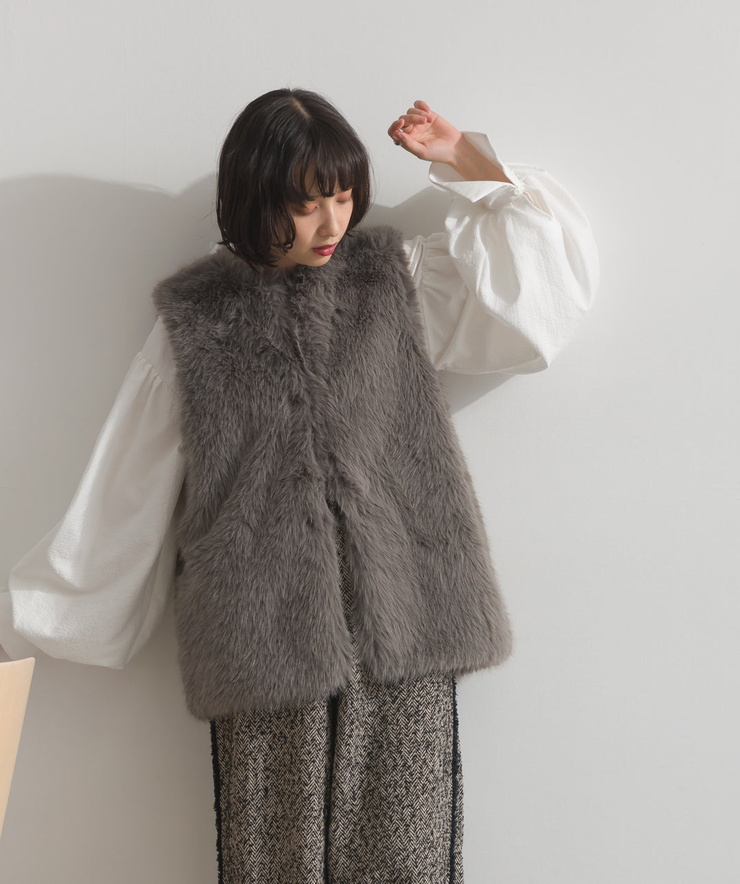 シャギーファーベスト