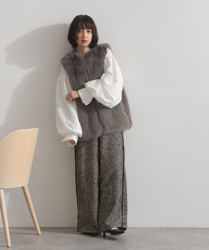 シャギーファーベスト