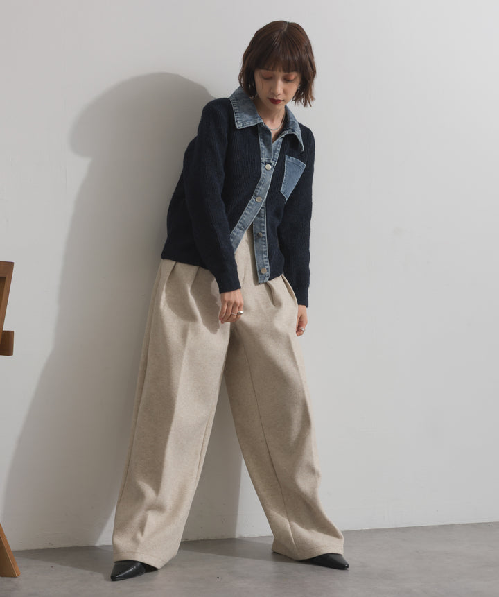 タックトラウザーズパンツ