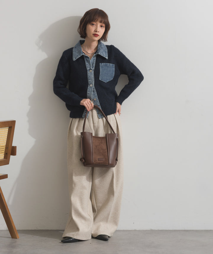 タックトラウザーズパンツ