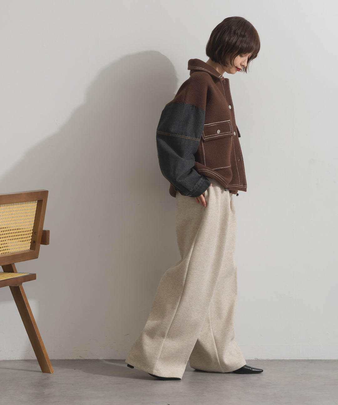 タックトラウザーズパンツ