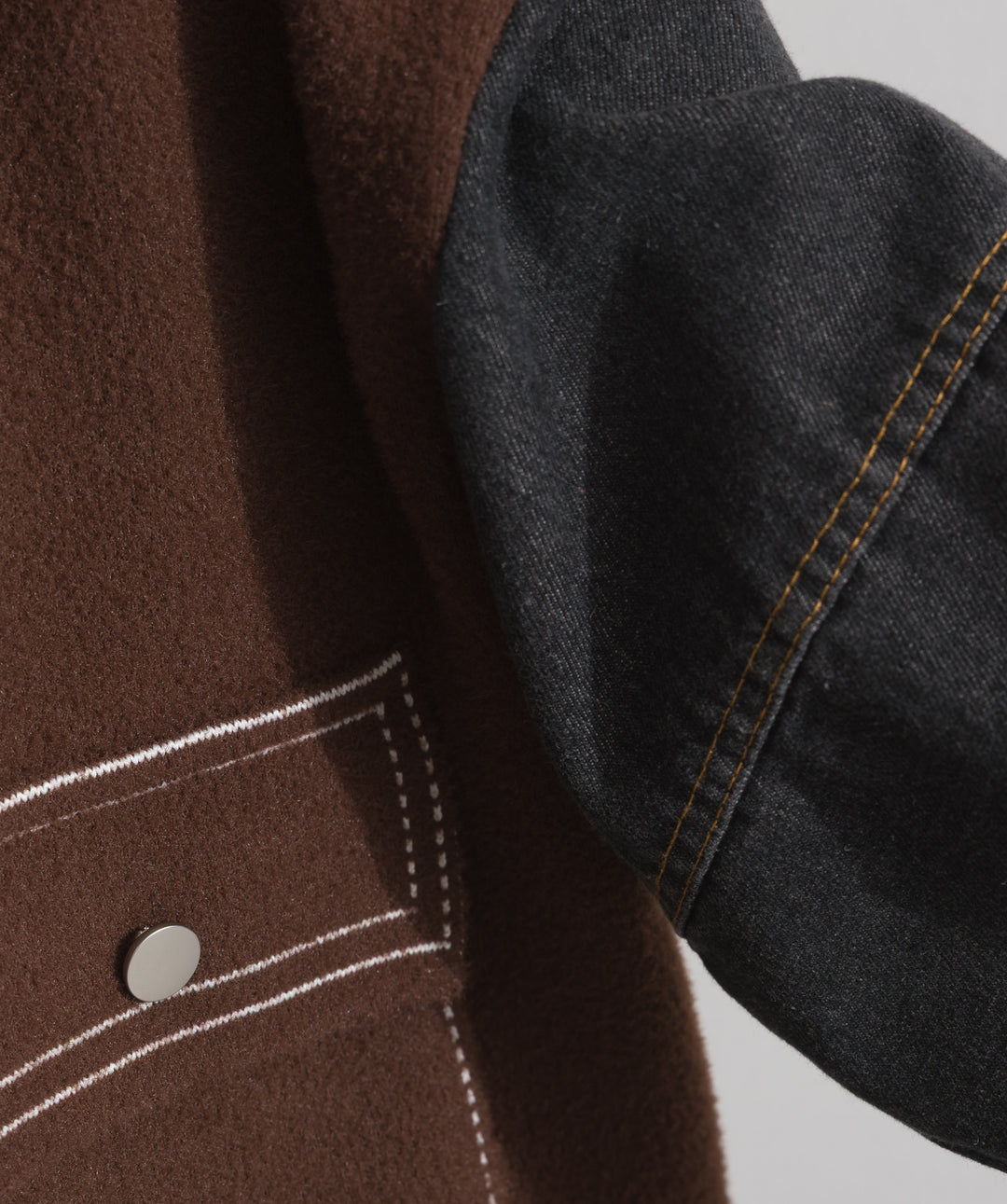 配色ステッチニットジャケットカーディガン