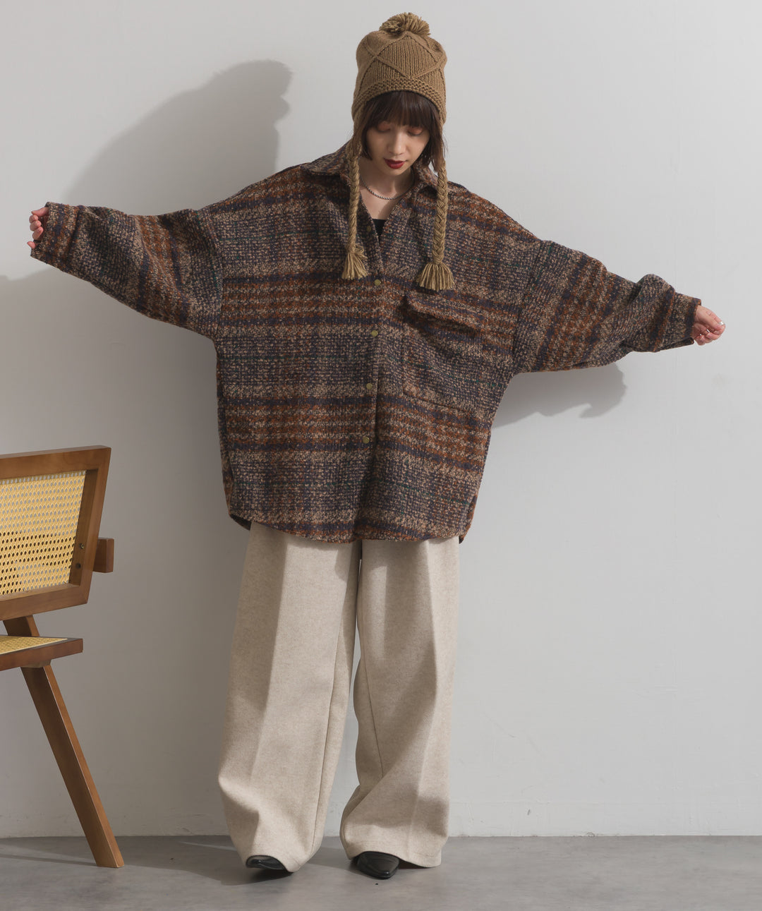 ブークレチェックシャツジャケット