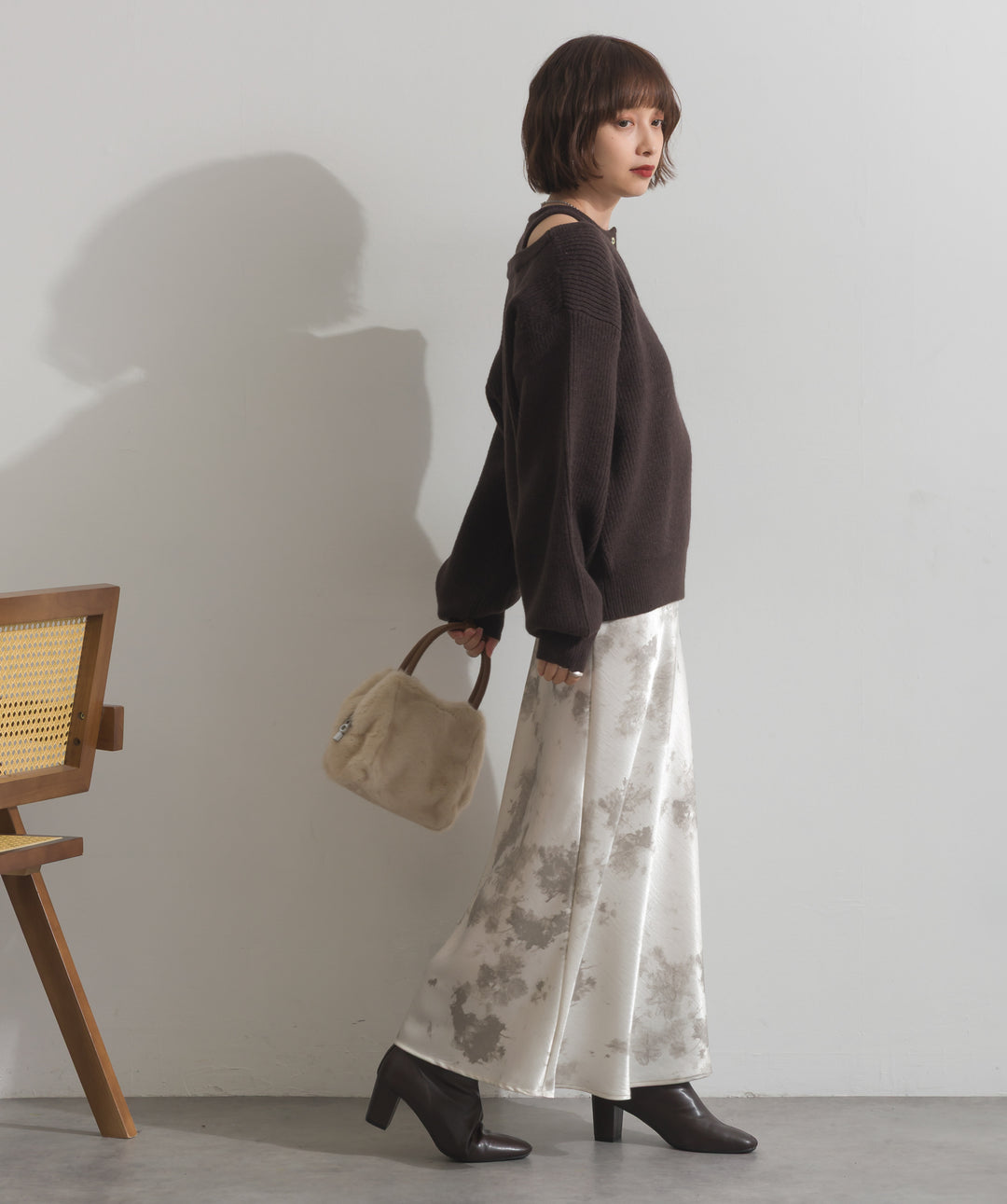 タンクレイヤード風肩開きプルオーバー