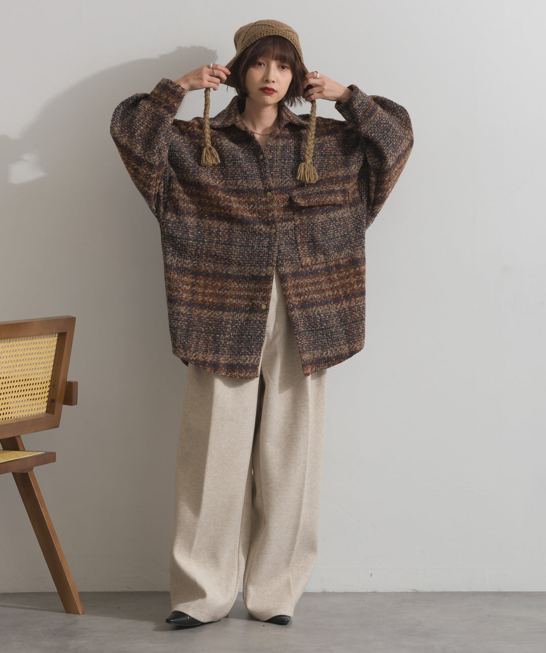 ブークレチェックシャツジャケット