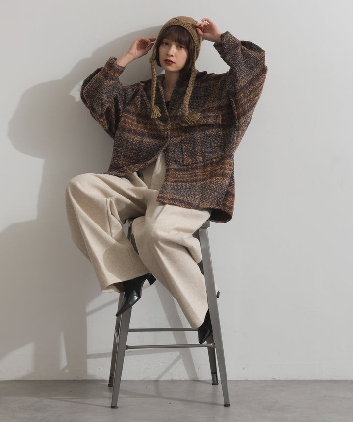 タックトラウザーズパンツ