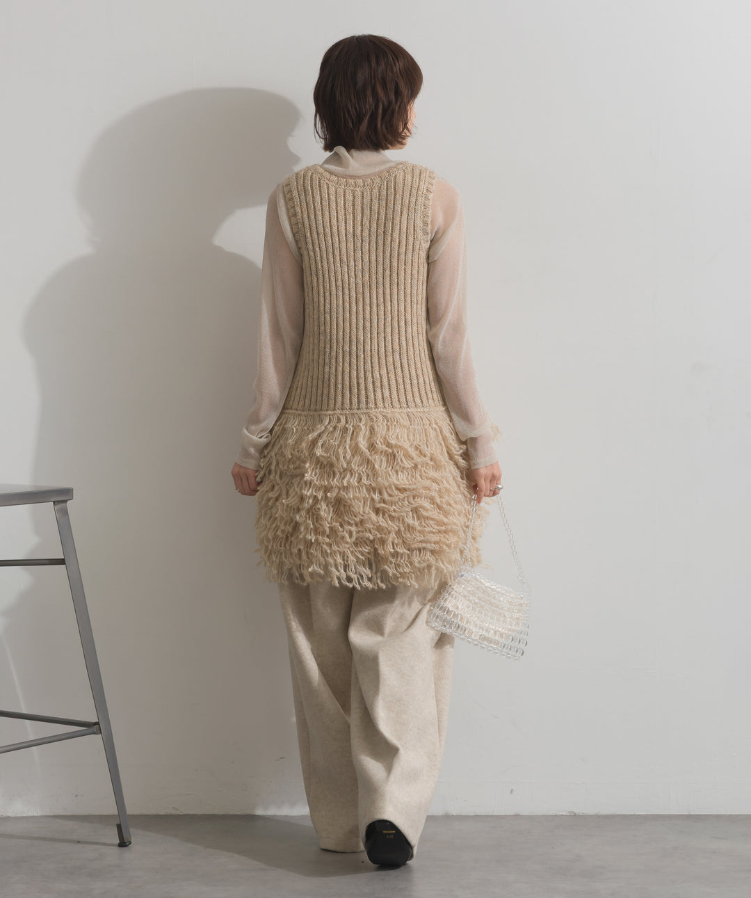 グリッタービーズ メッシュショルダーバッグ