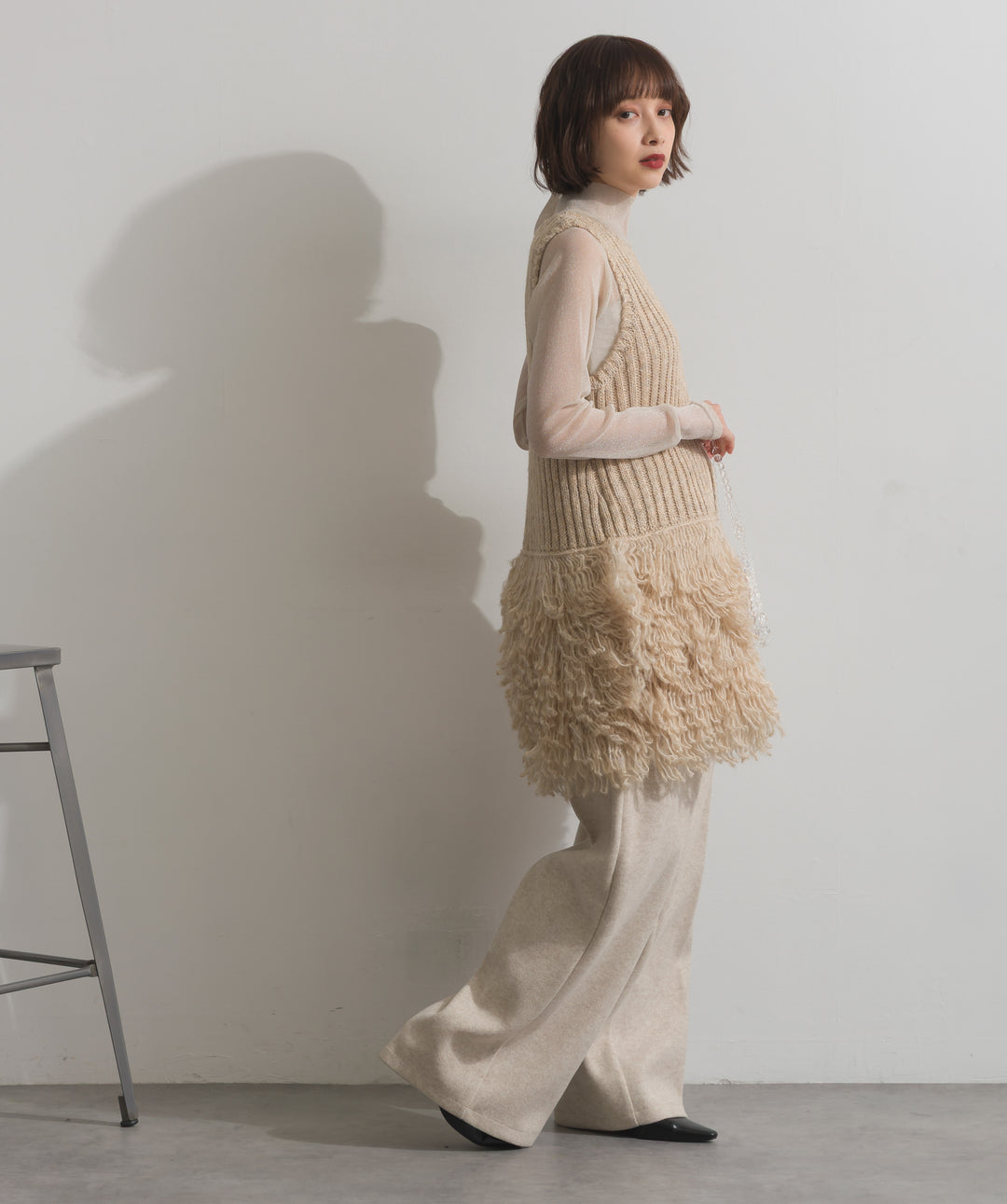 タックトラウザーズパンツ