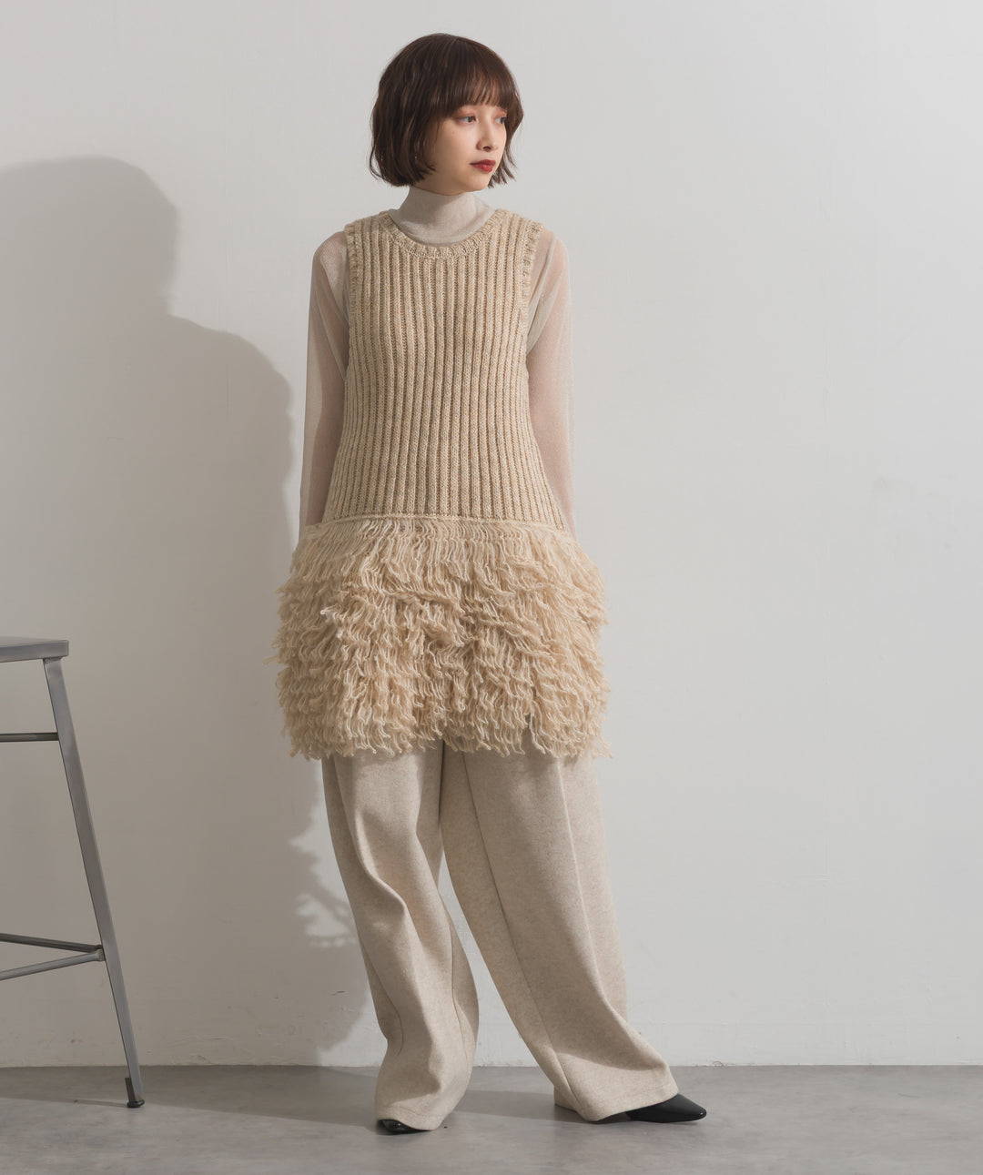 タックトラウザーズパンツ