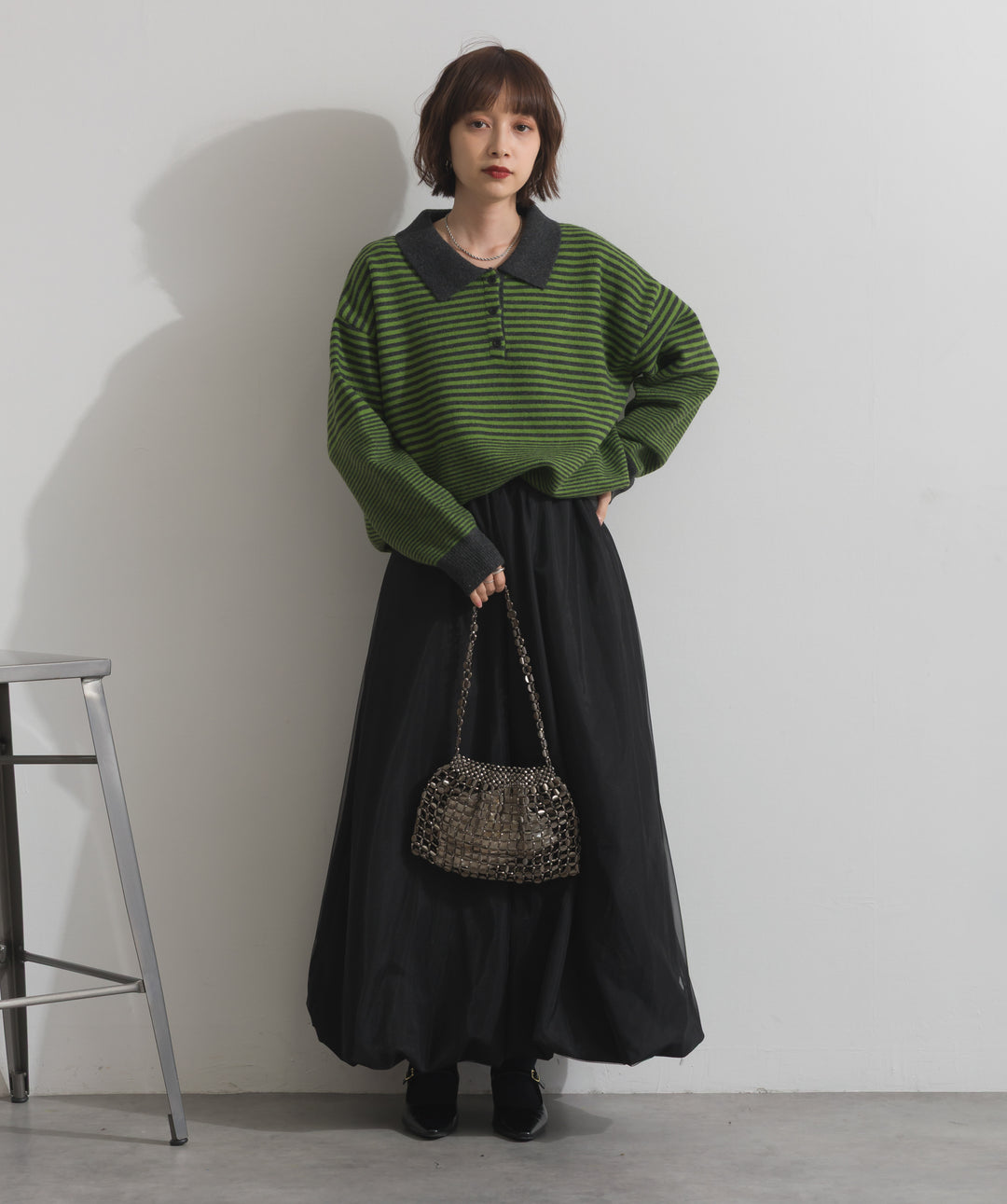 メタルメッシュチェーンバッグ