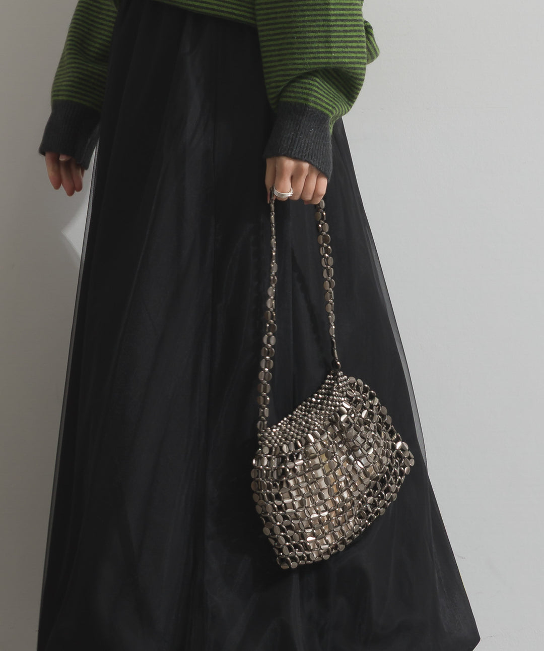 メタルメッシュチェーンバッグ