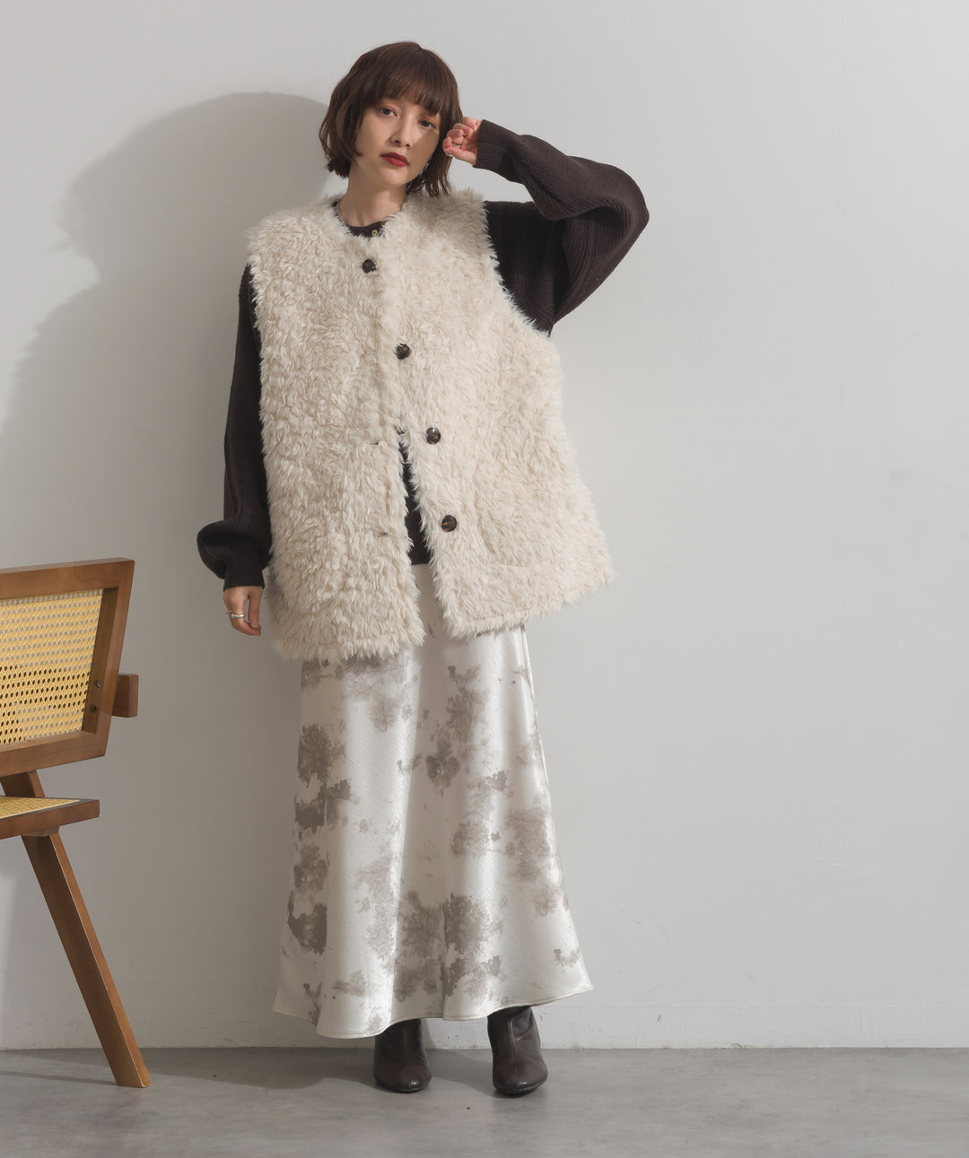 シャギーボアファーベスト