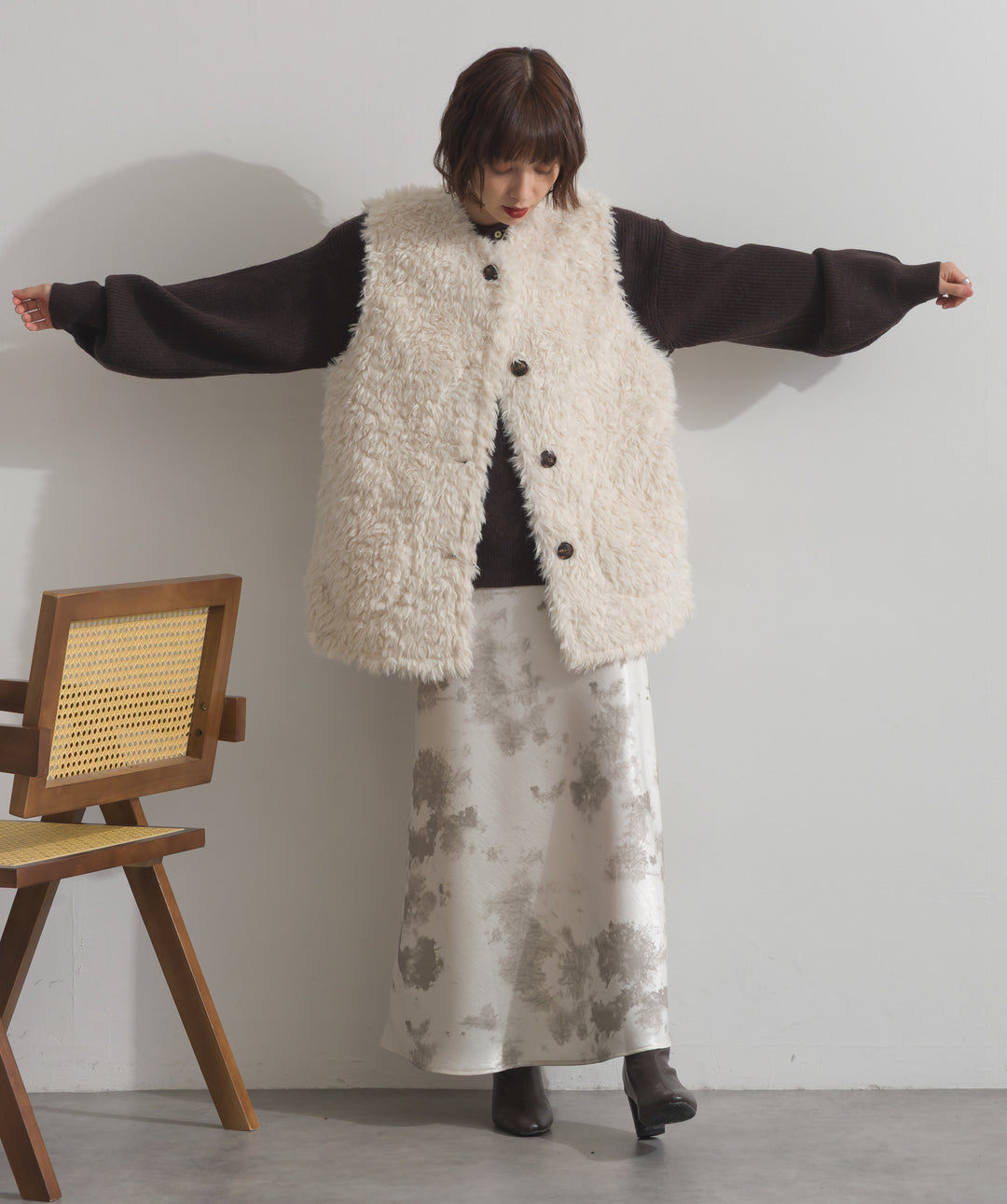 シャギーボアファーベスト