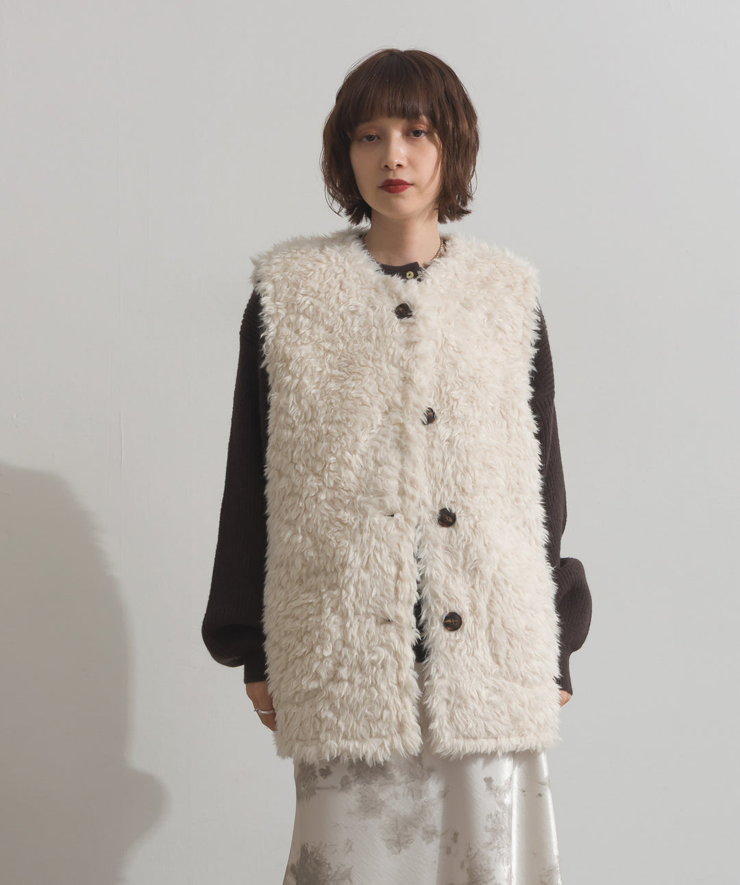 シャギーボアファーベスト