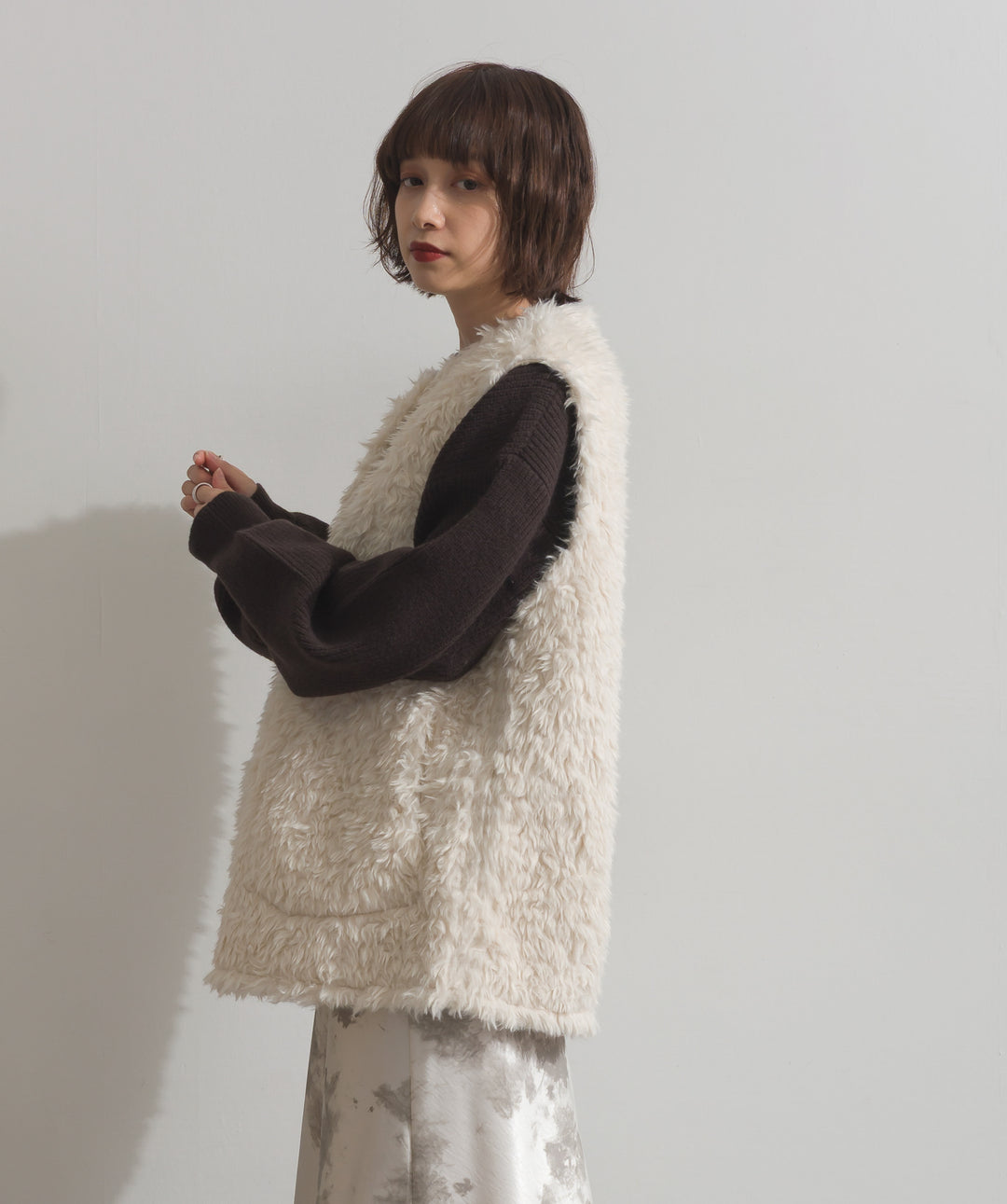 シャギーボアファーベスト