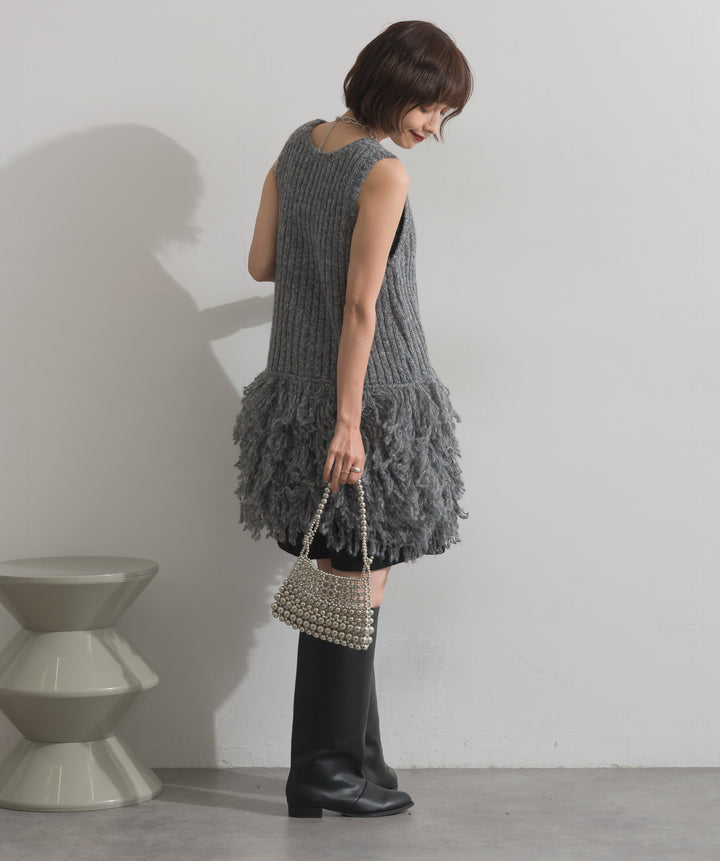 グリッタービーズ メッシュショルダーバッグ