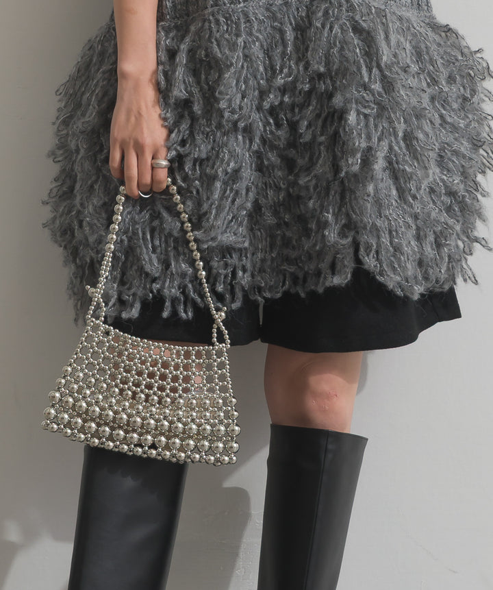 グリッタービーズ メッシュショルダーバッグ