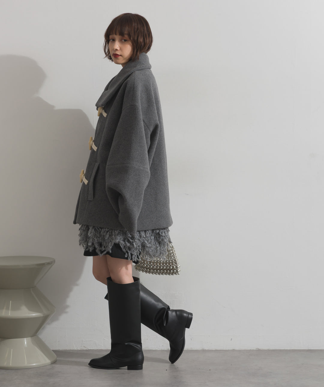 スタンドカラーダッフルコート