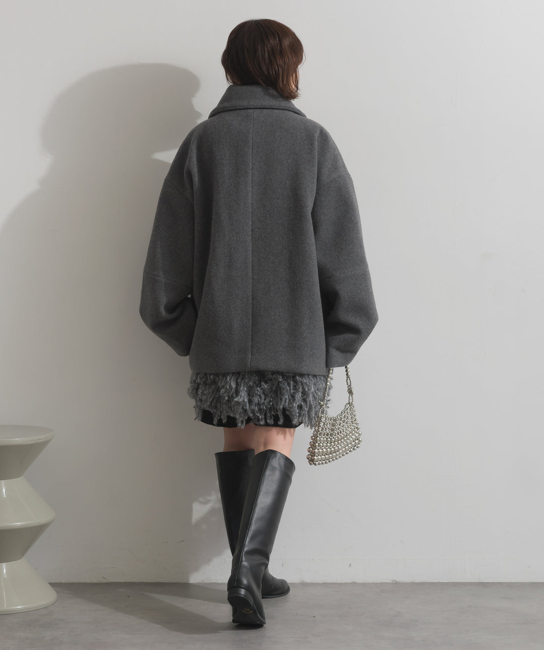 スタンドカラーダッフルコート