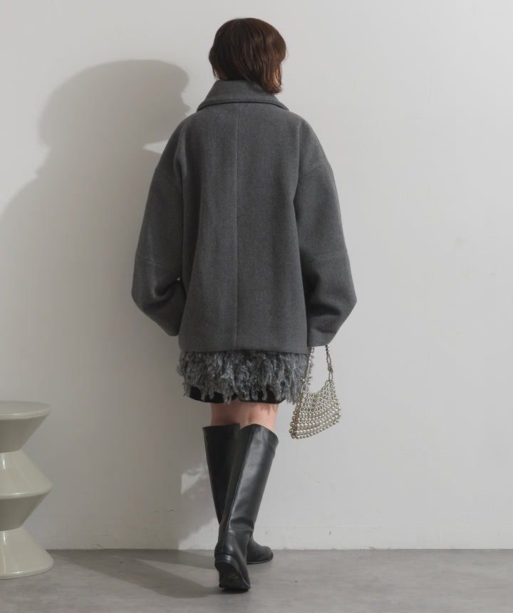 スタンドカラーダッフルコート