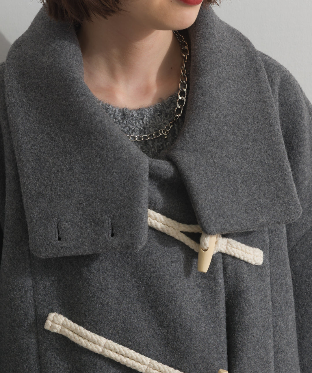 スタンドカラーダッフルコート