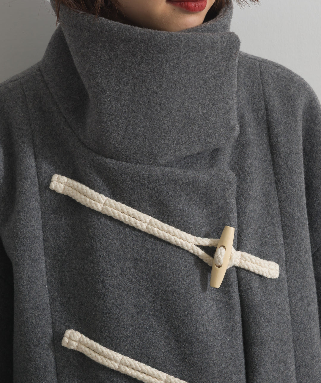 スタンドカラーダッフルコート