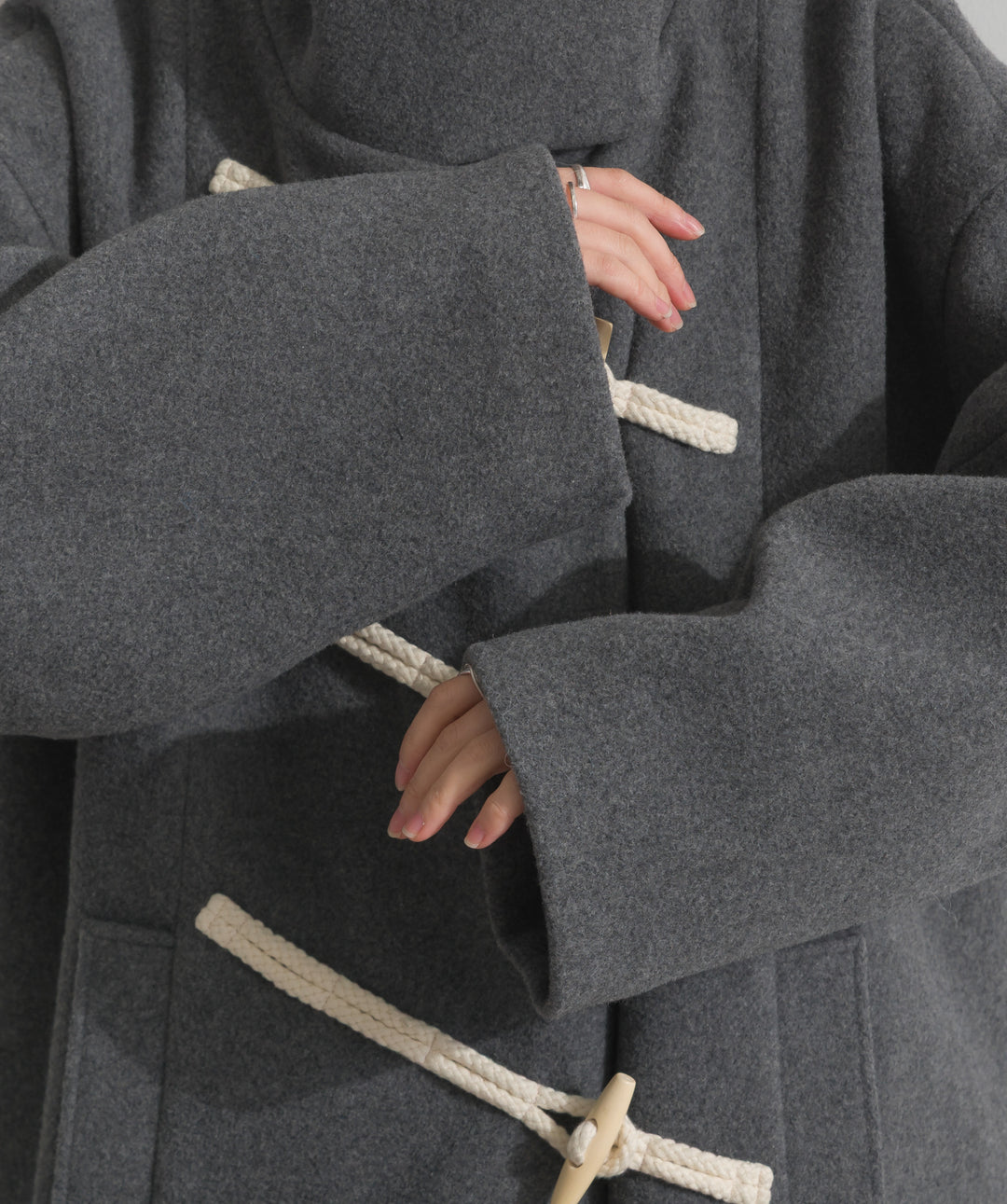 スタンドカラーダッフルコート