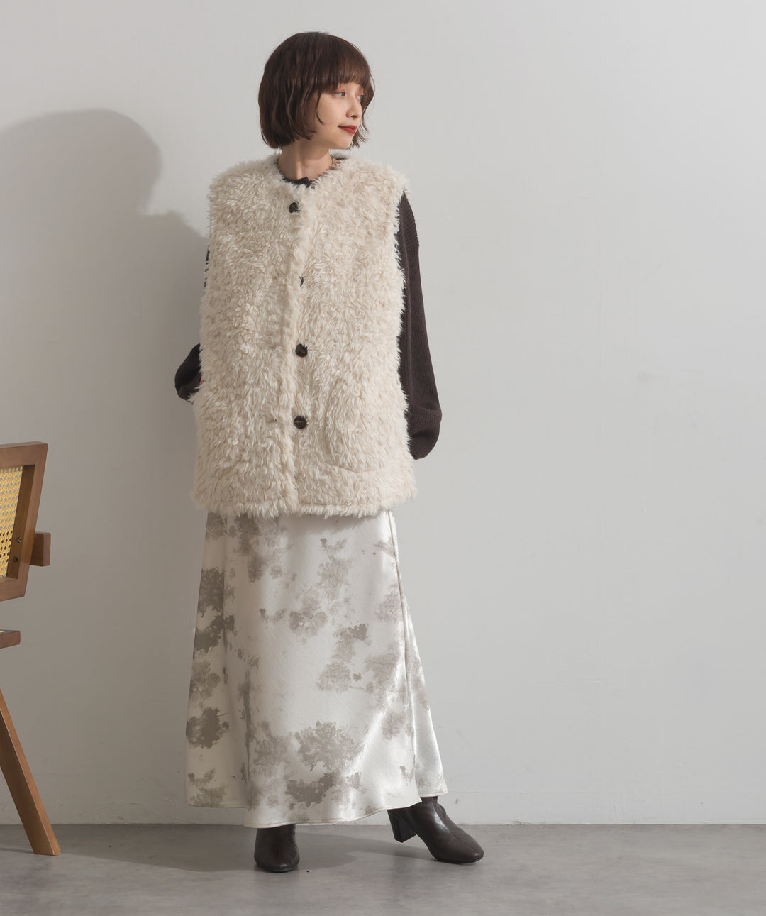 シャギーボアファーベスト